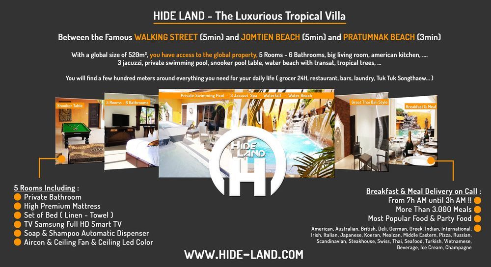 Hideland - The Luxury Tropical Villa Pattaya Extérieur photo